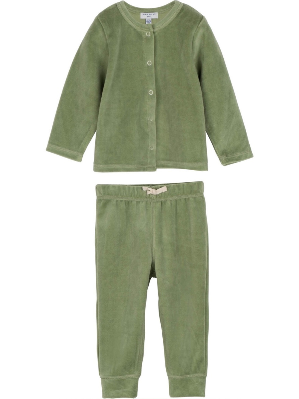 MAISON ME Baby Green Fleece Two-Piece Set